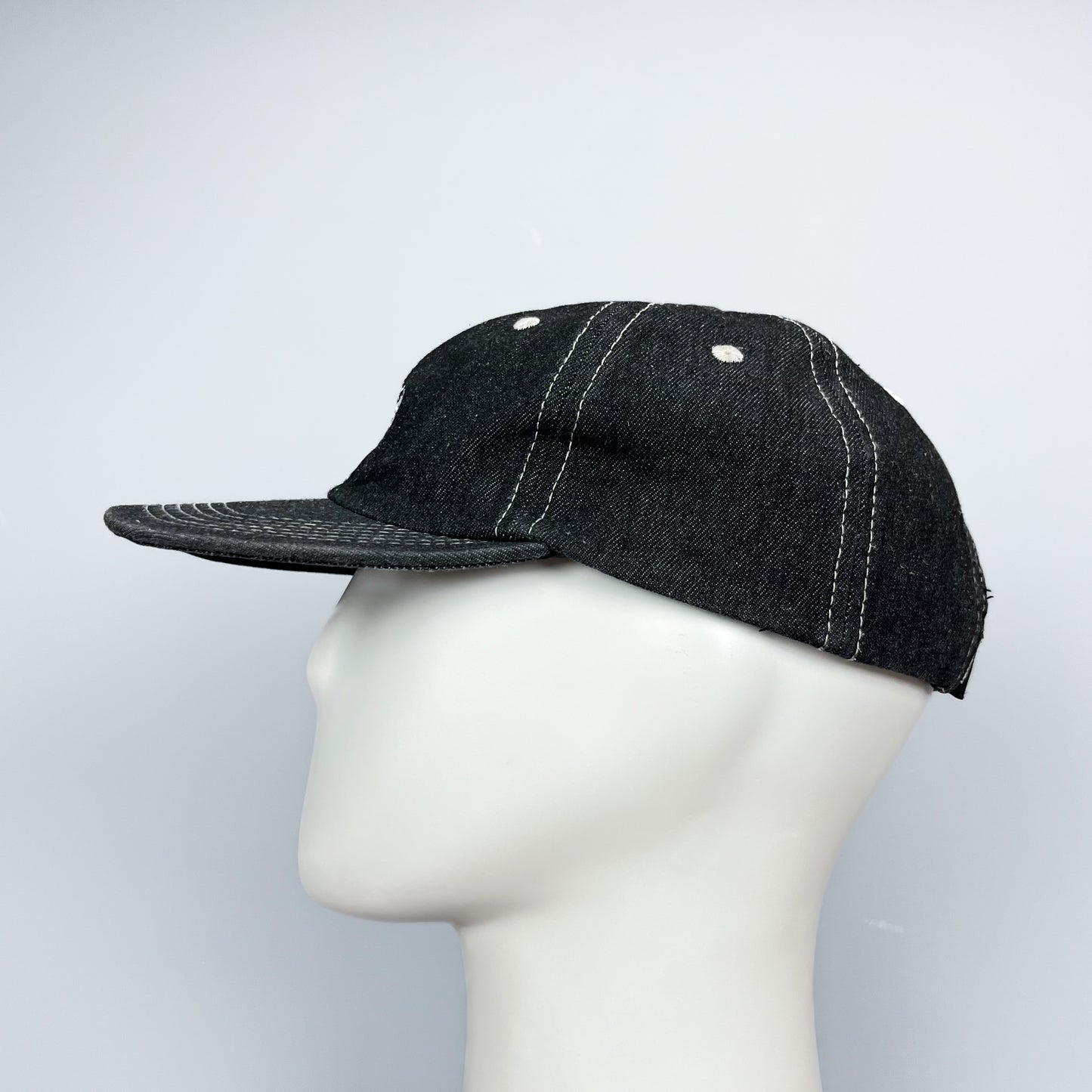 Stüssy Script Logo Contrast Stitching Denim Cap