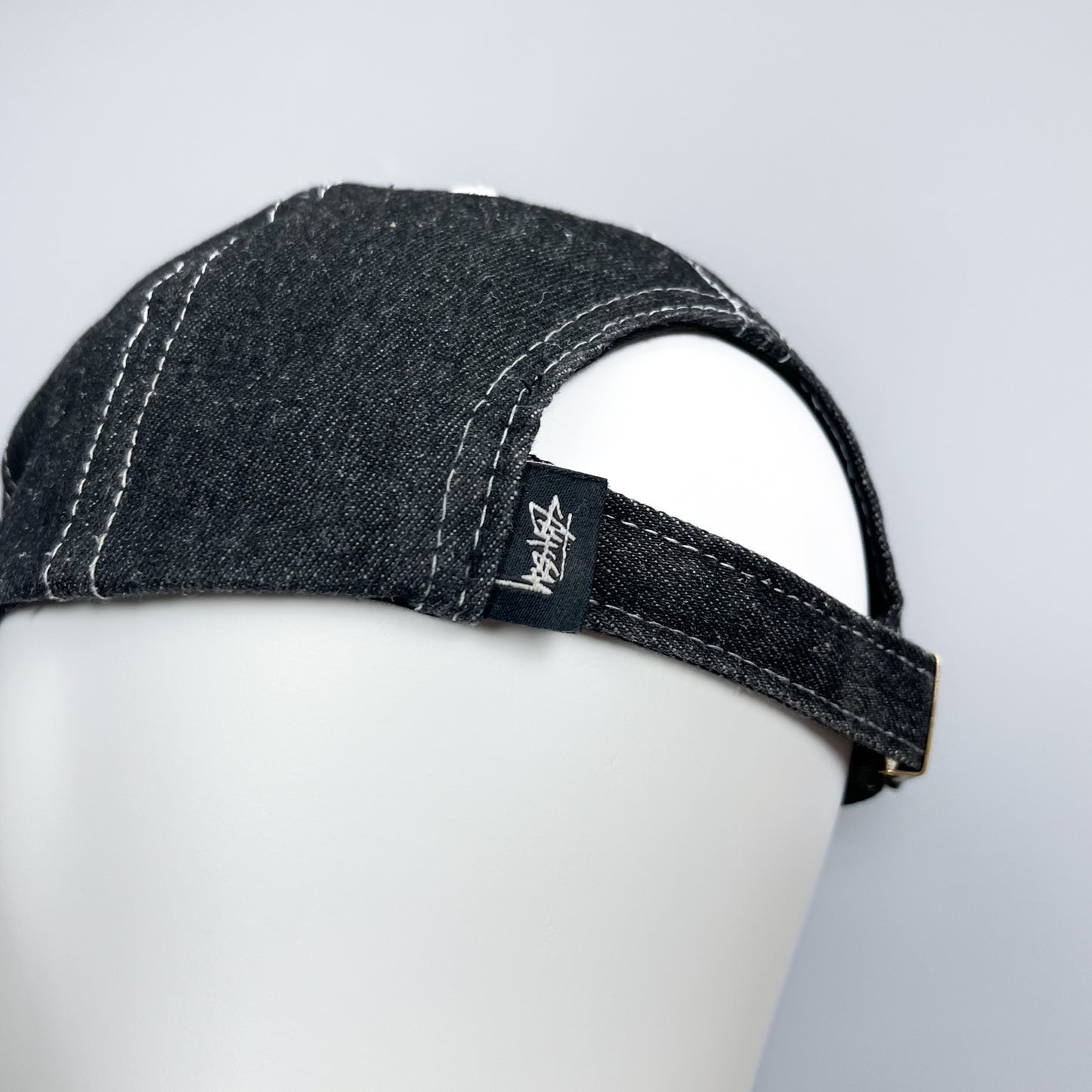 Stüssy Script Logo Contrast Stitching Denim Cap