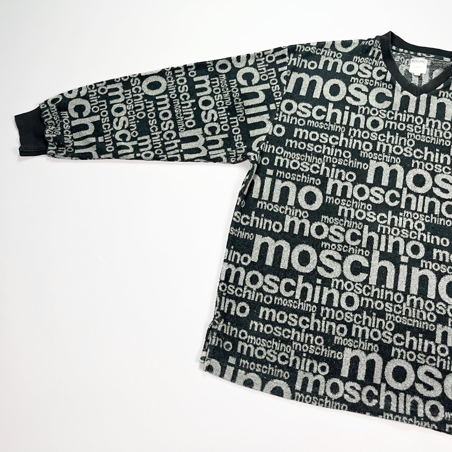 Moschino Jeans All-over Spellout Fleece - Size: XXL