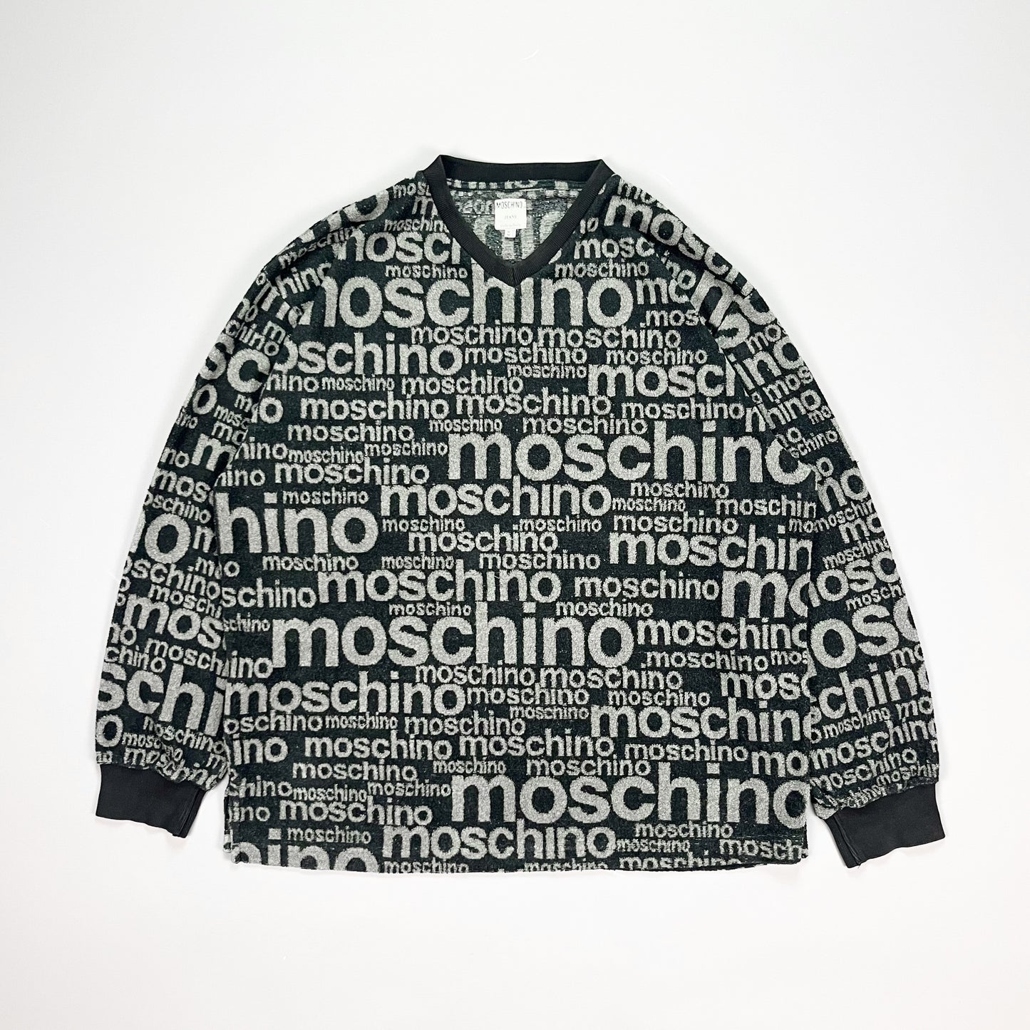 Moschino Jeans All-over Spellout Fleece - Size: XXL