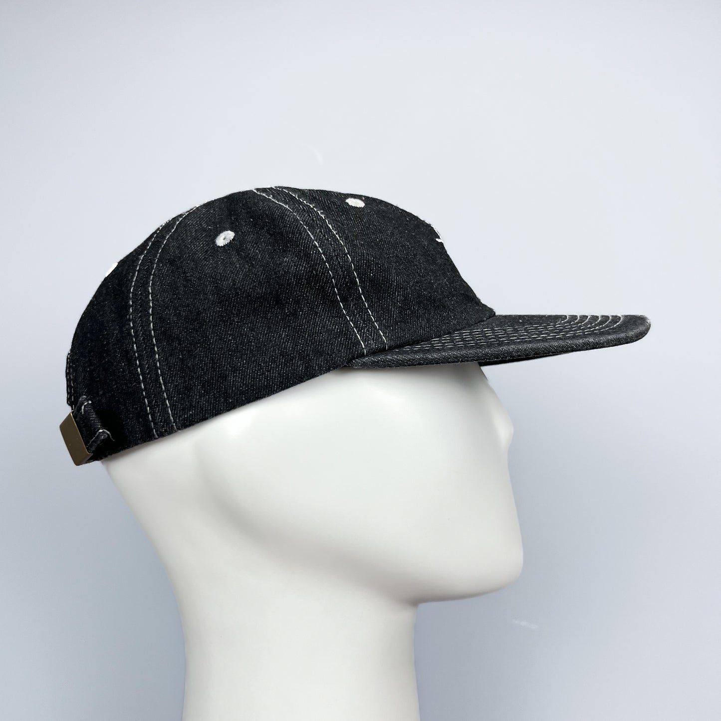 Stüssy Script Logo Contrast Stitching Denim Cap