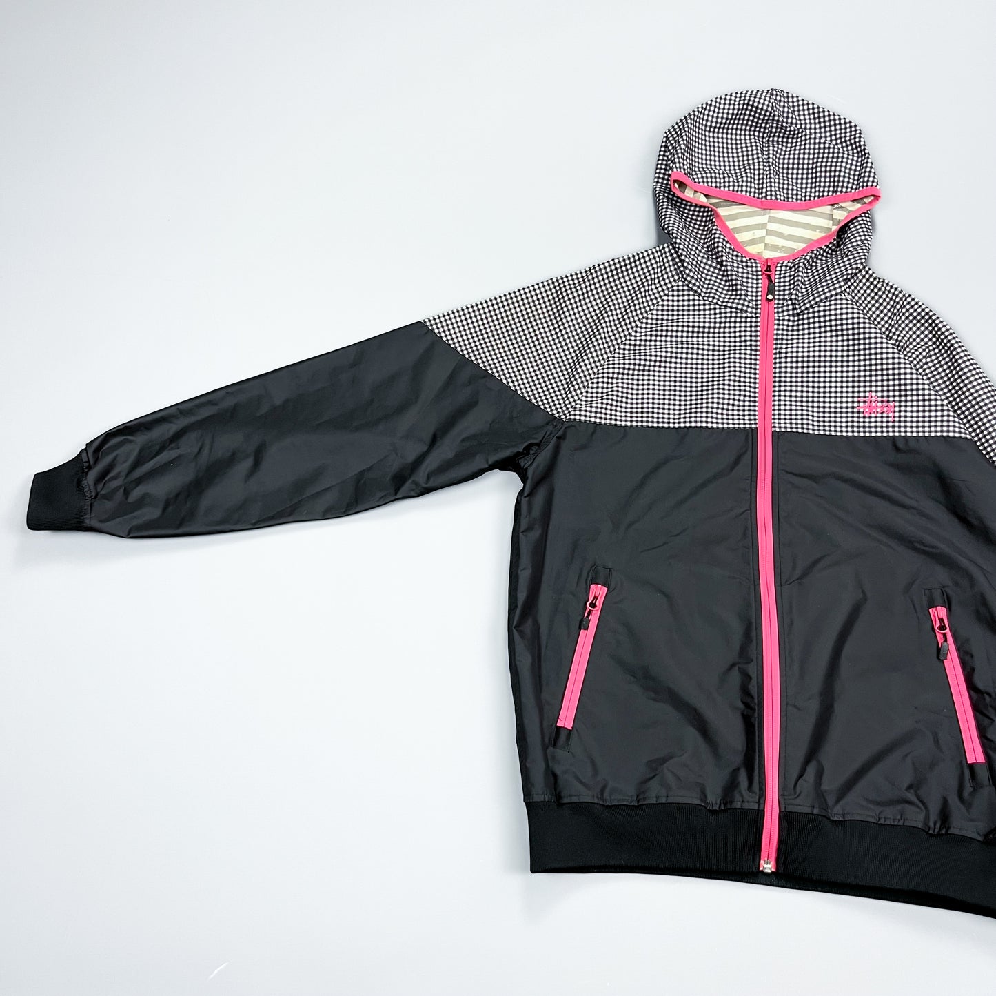 Vintage Stüssy Gingham Windbreaker - Size: Medium