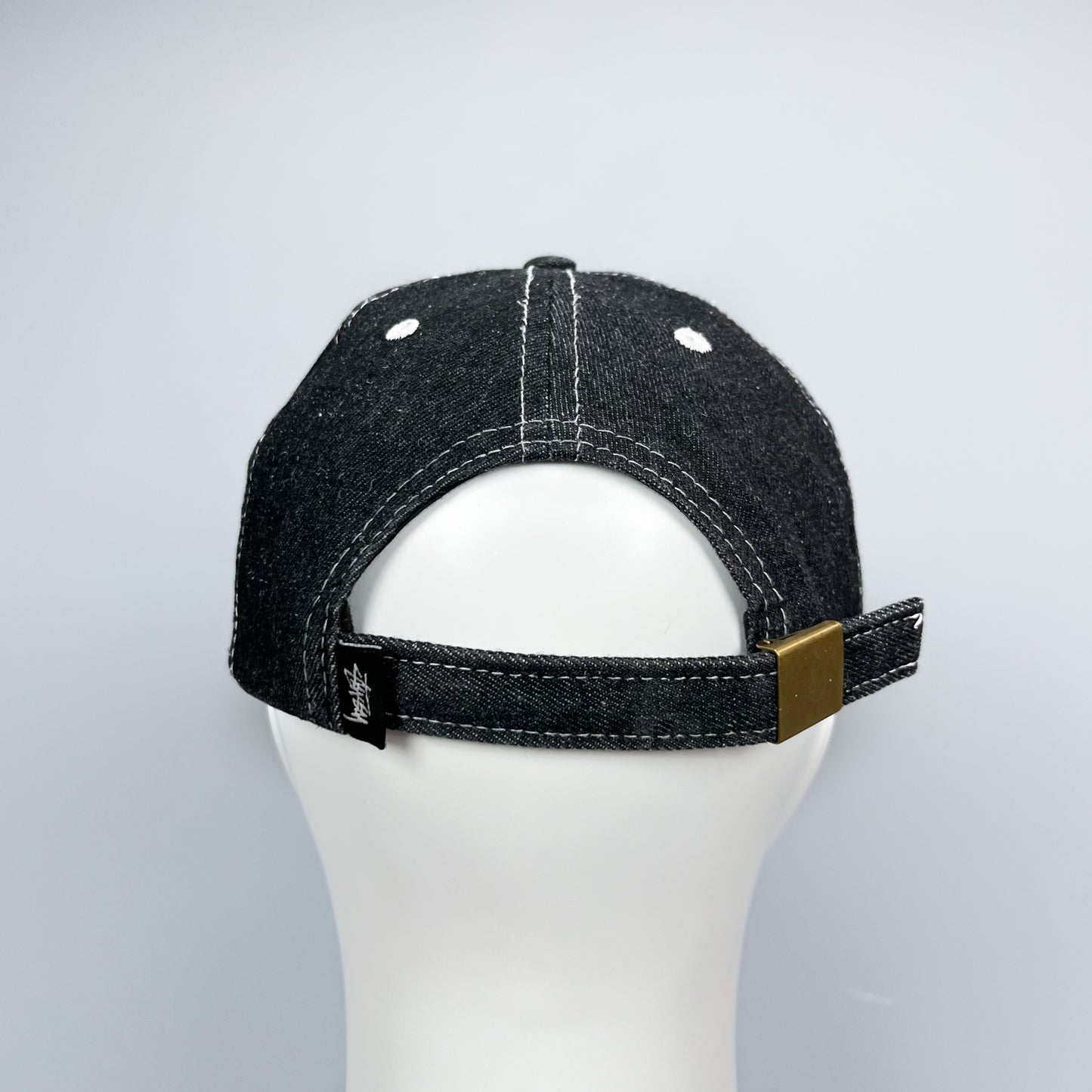 Stüssy Script Logo Contrast Stitching Denim Cap