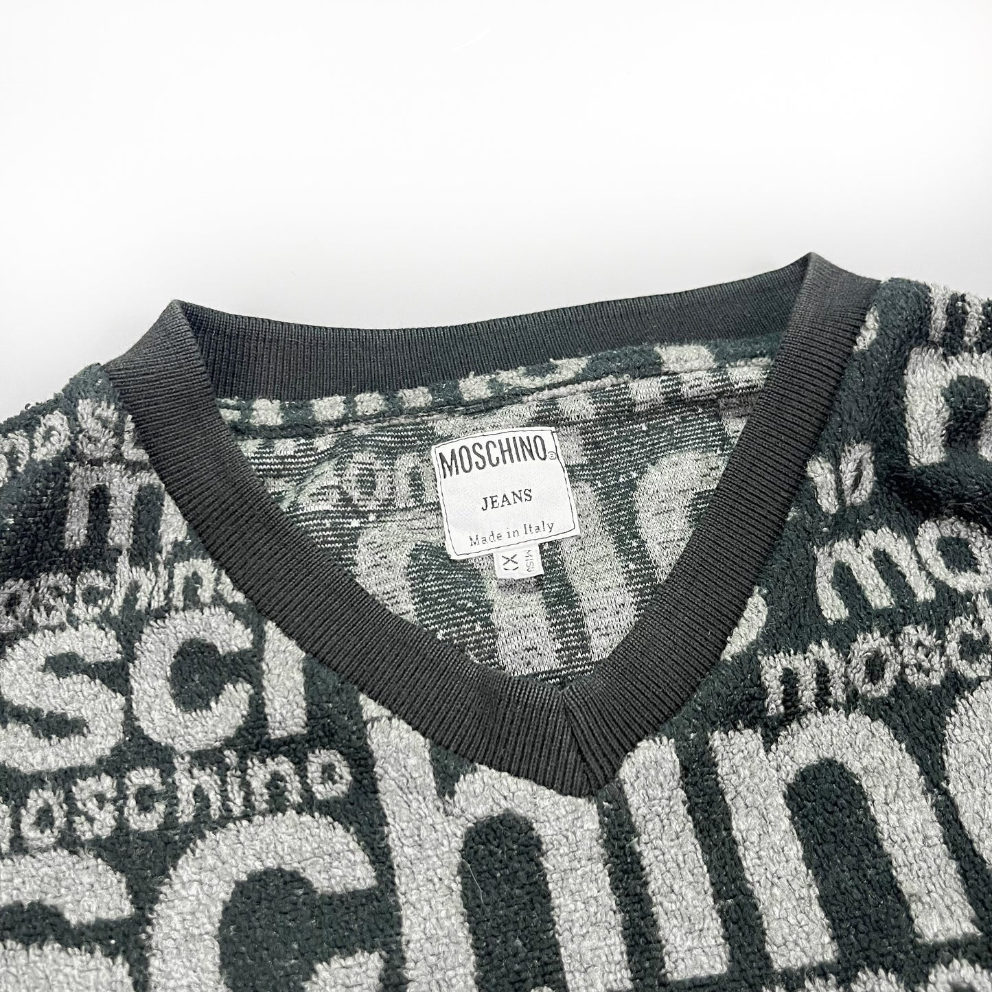 Moschino Jeans All-over Spellout Fleece - Size: XXL