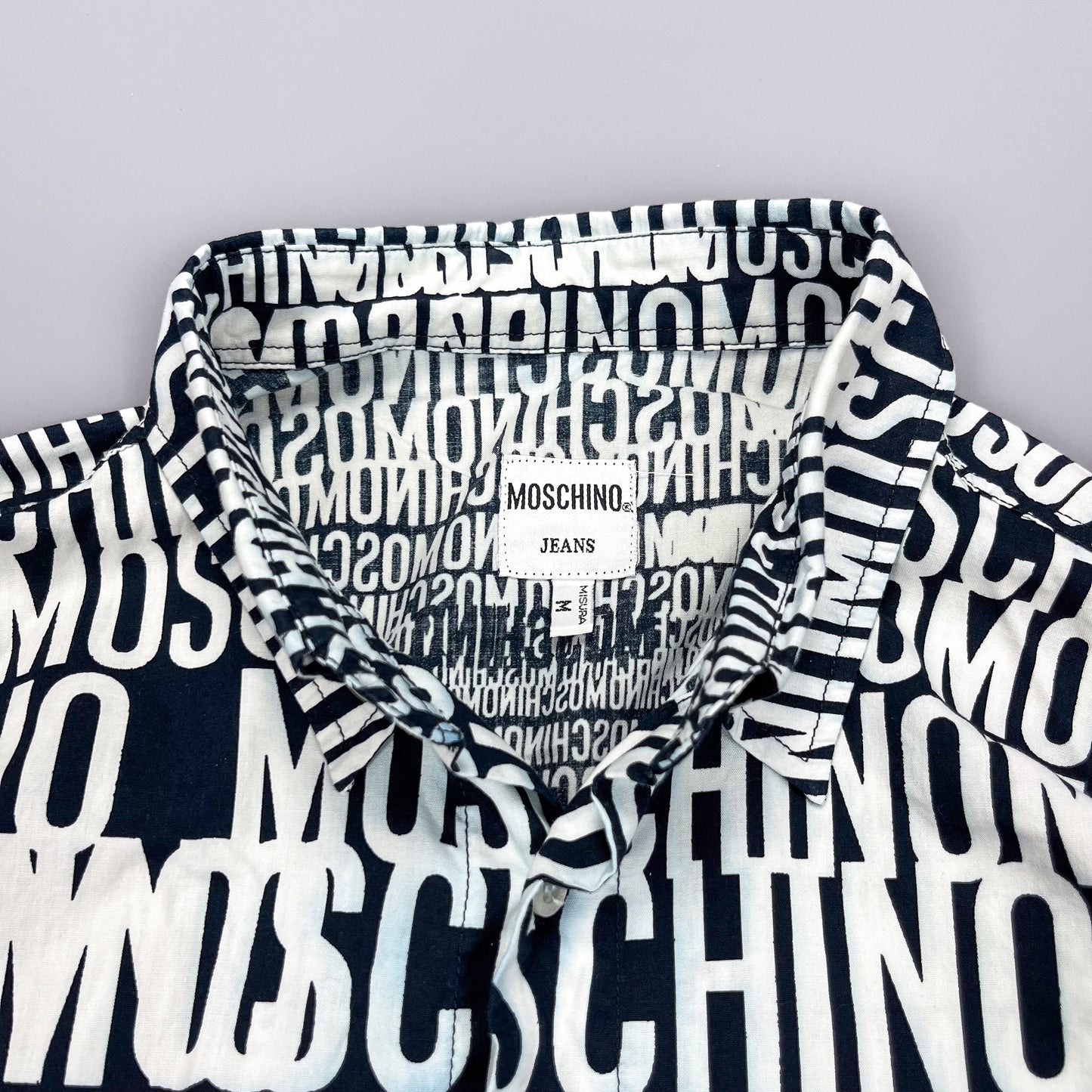 Moschino Jeans 'Crazy' Print Shirt - Size: Medium