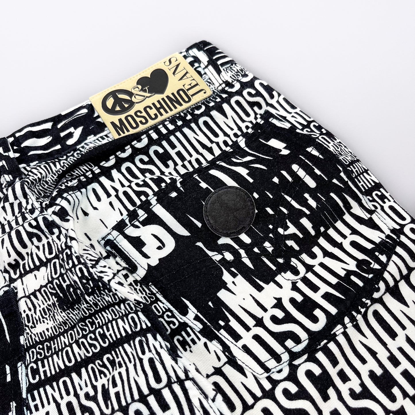 Moschino Jeans 'Crazy' Print Denim Jeans - Size: 32"