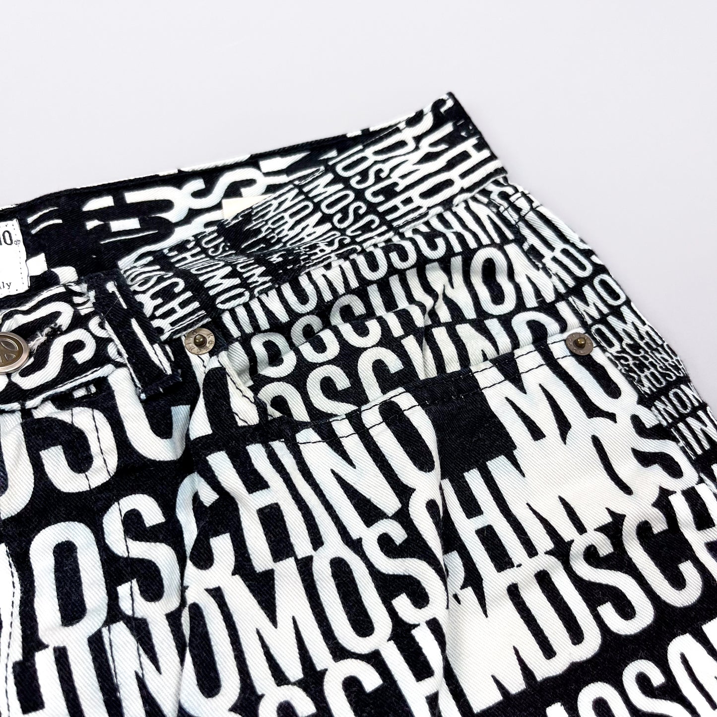 Moschino Jeans 'Crazy' Print Denim Jeans - Size: 32"