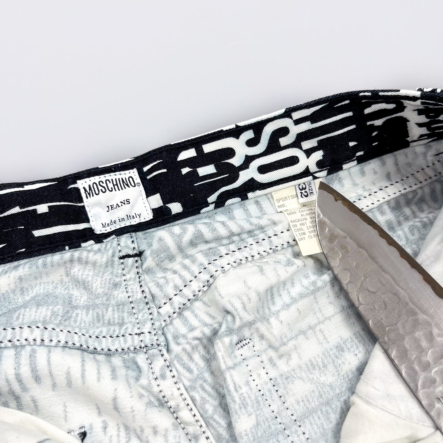 Moschino Jeans 'Crazy' Print Denim Jeans - Size: 32"