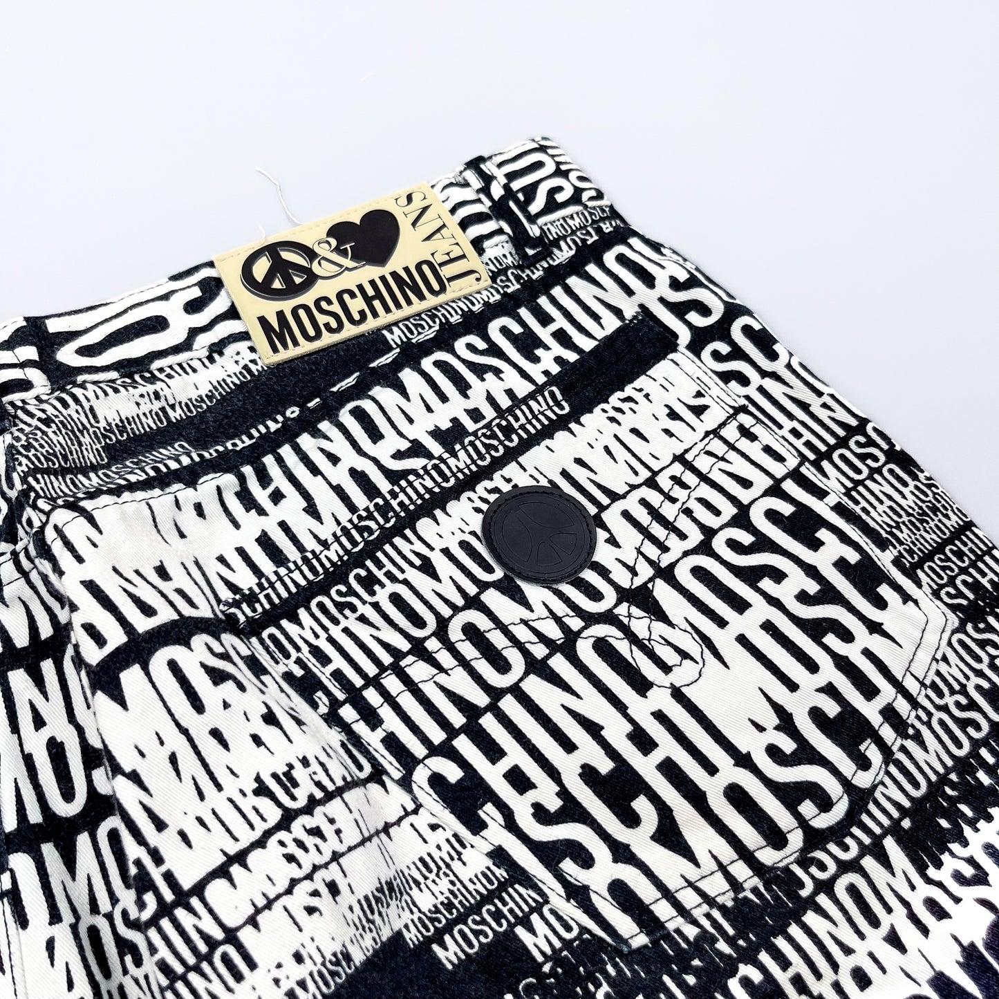 Moschino Jeans 'Crazy' Print Denim Jeans - Size: 36"