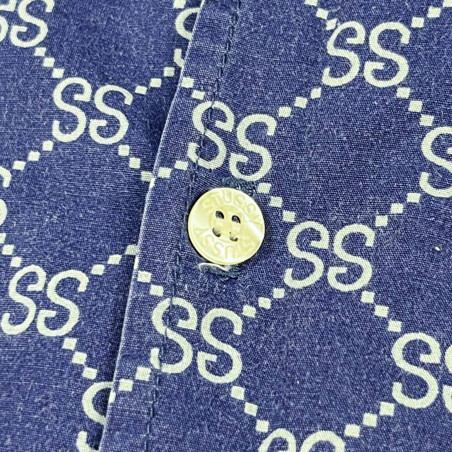 Stüssy 'Stucci' Monogram Beige Shirt - Size: Small