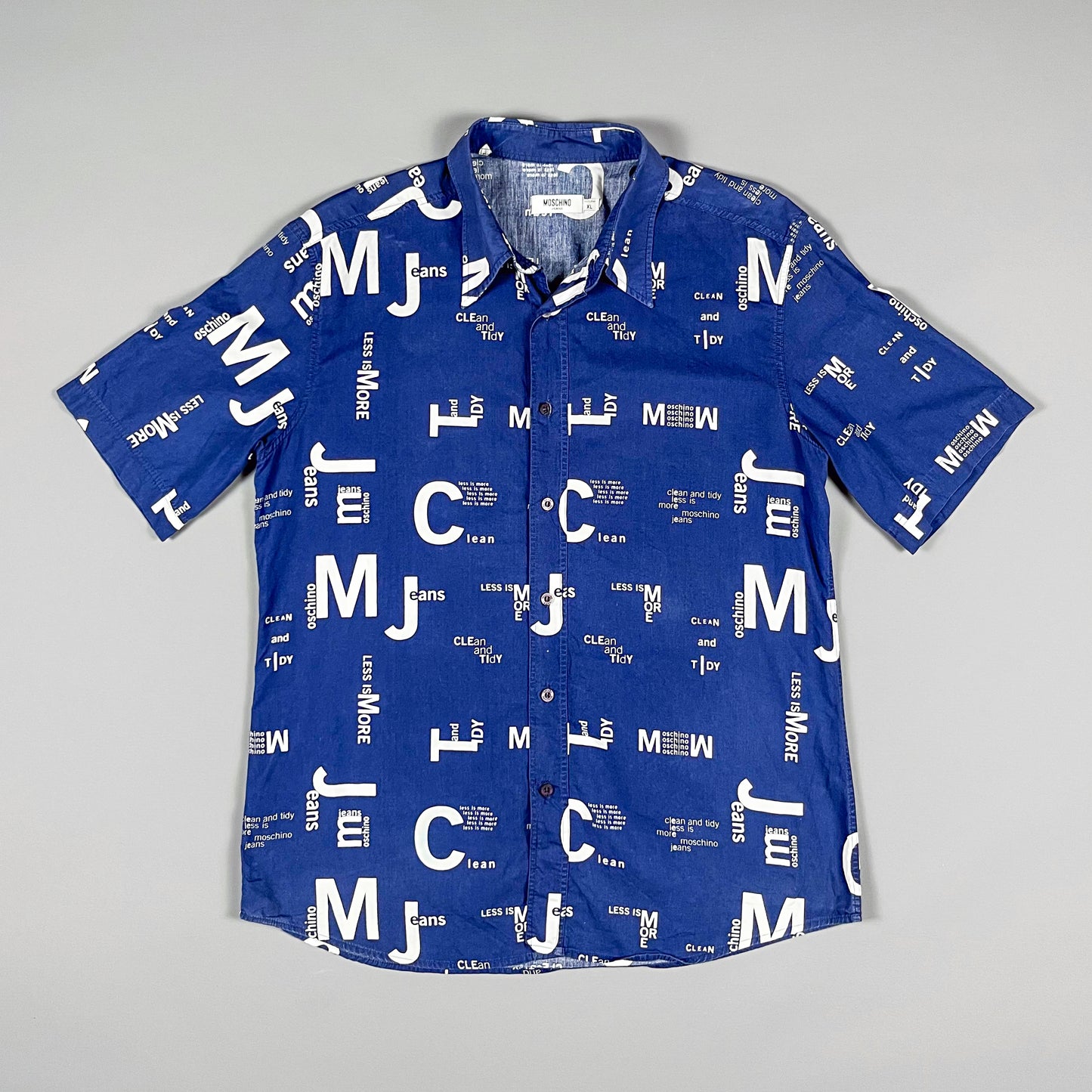 Moschino Jeans 'Less is more' Short Sleeve Shirt - Womens Size: XL
