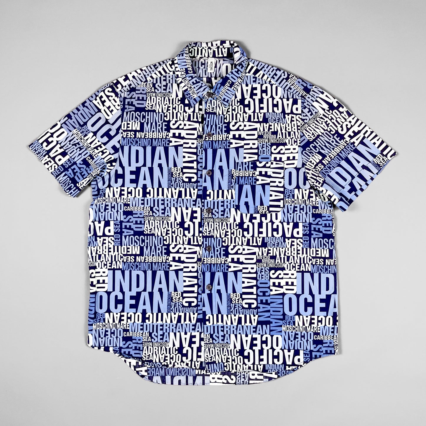 Moschino Mare 'Oceans' Short Sleeve Shirt - Size: Large / XL