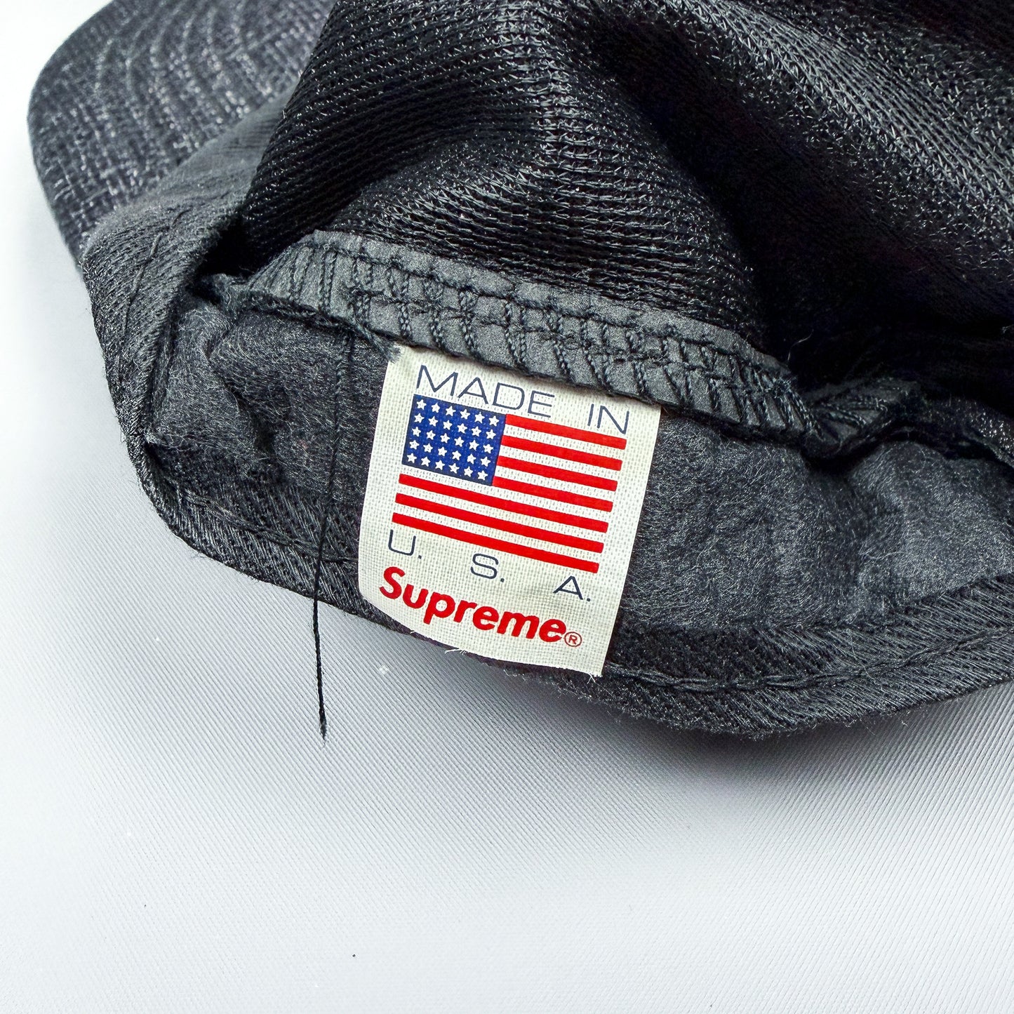 Supreme Black Box Logo 'Raffia' Cap Black