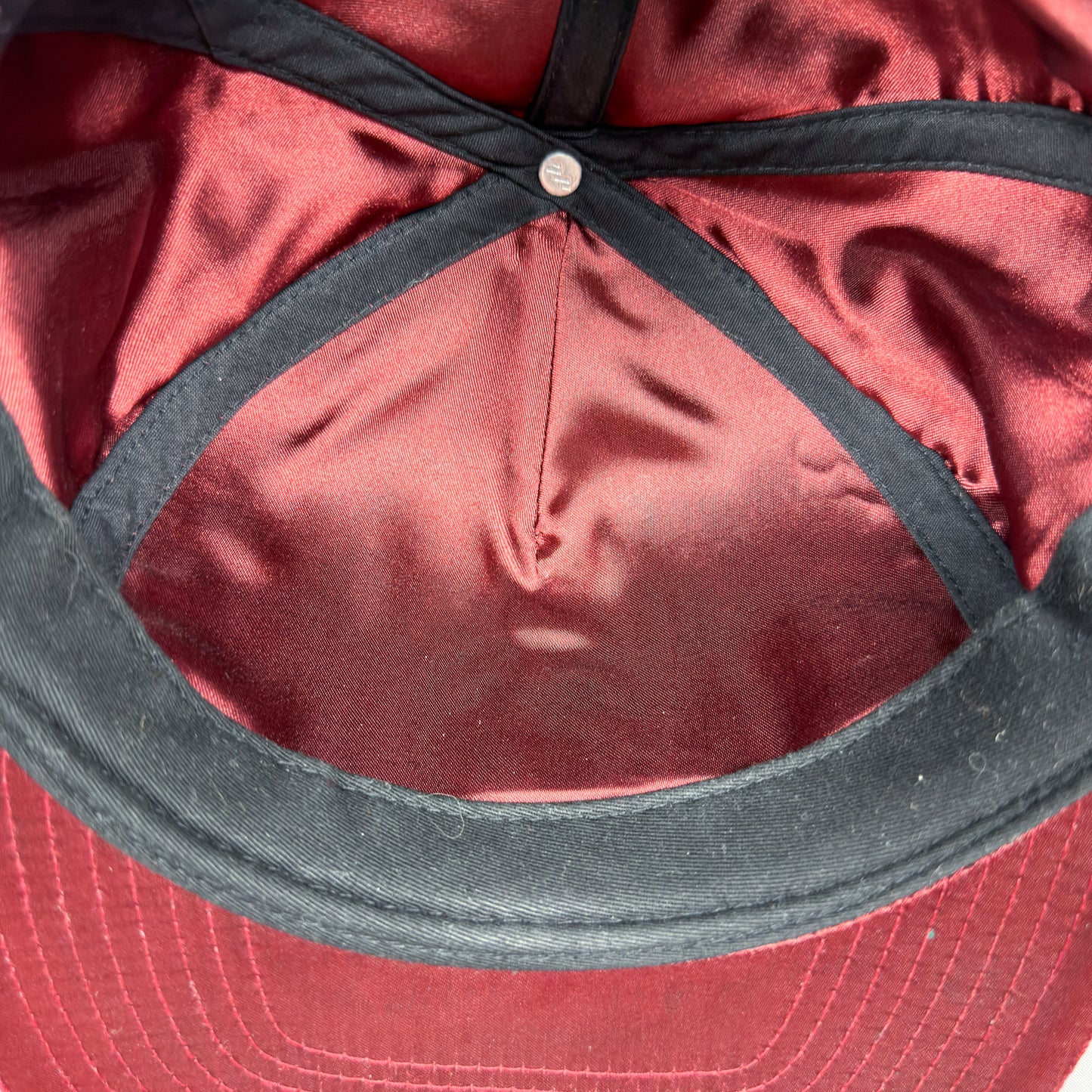 Stüssy Houndstooth Velvet/Velour SS Link Cap Burgundy