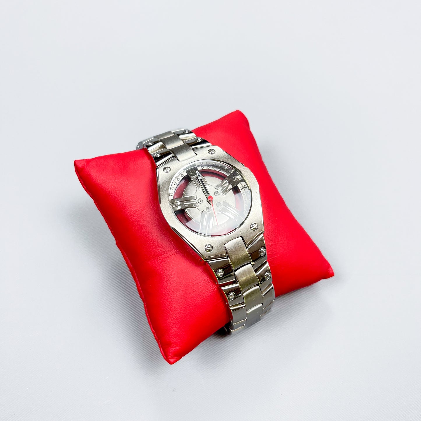 FUBU Alloy Wheel Skeleton Watch