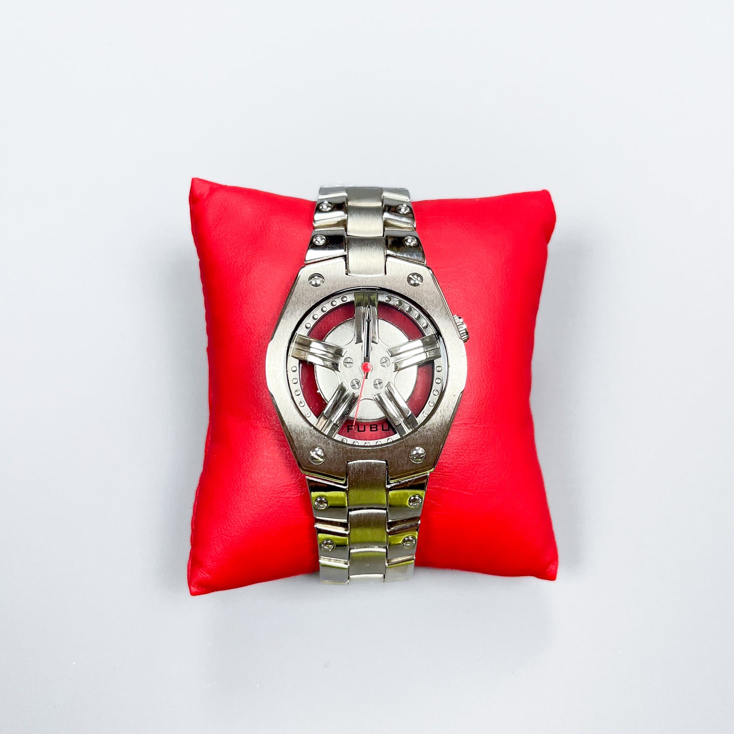FUBU Alloy Wheel Skeleton Watch