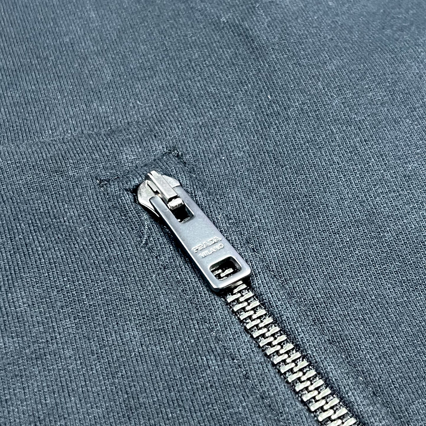 Prada Full Zip Nylon Hood Hoodie - Size: Large