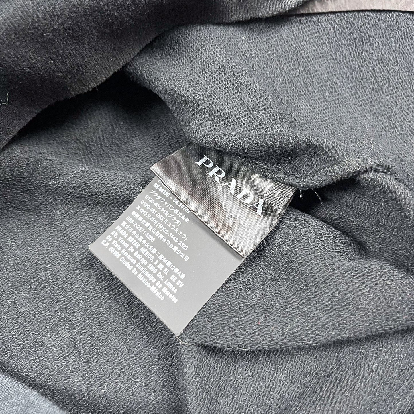 Prada Full Zip Nylon Hood Hoodie - Size: Large