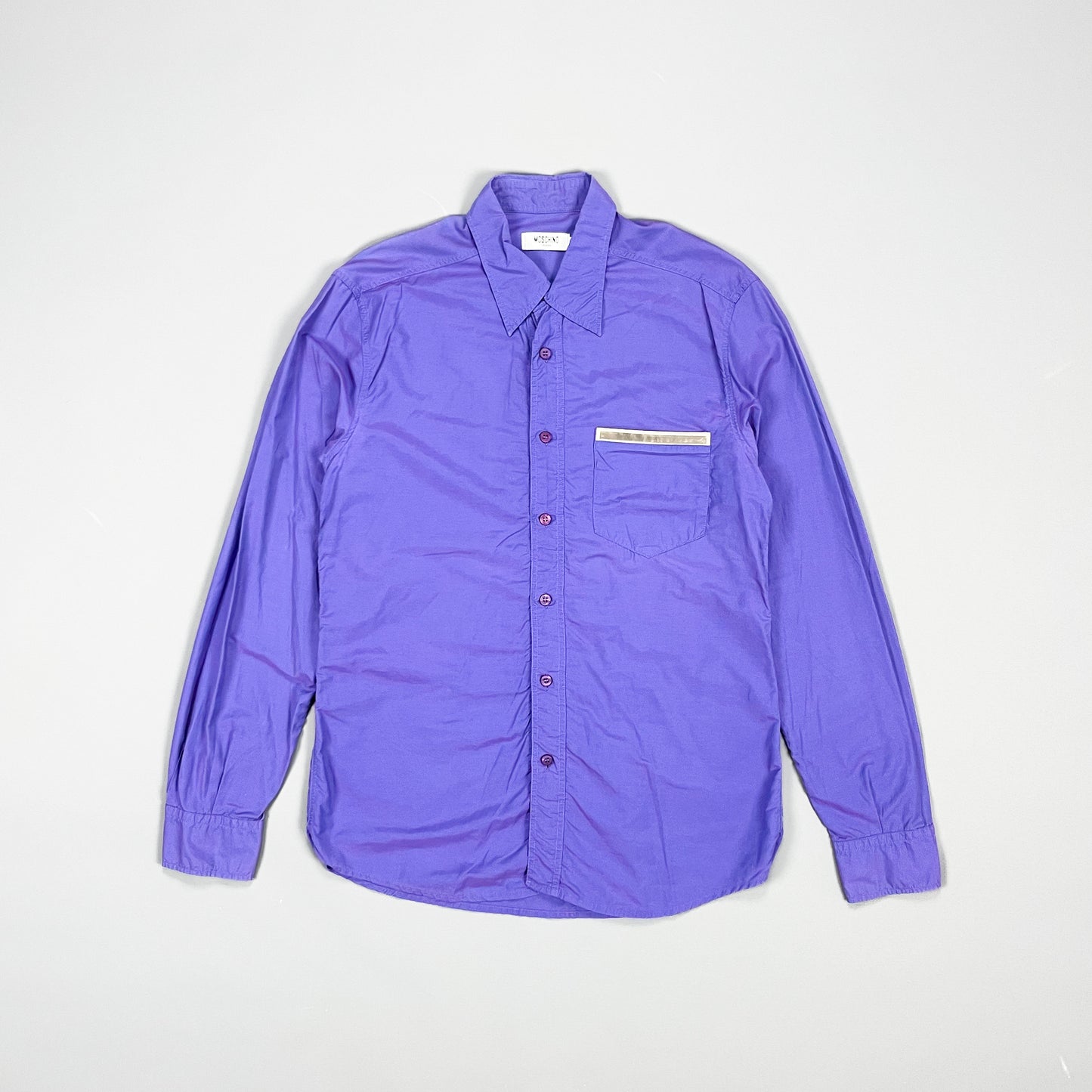 Moschino Jeans Lenticular Shimmer Purple Shirt - Size: Medium
