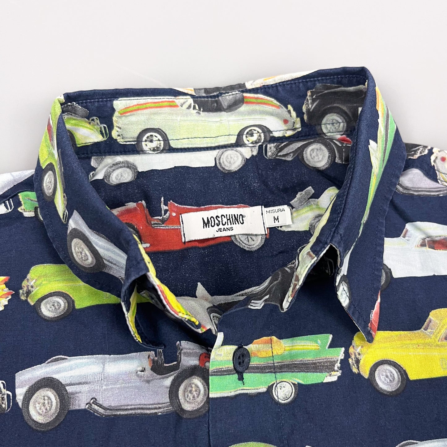 Moschino Jeans 'Classic Cars' Short Sleeve Shirt - Size: Medium