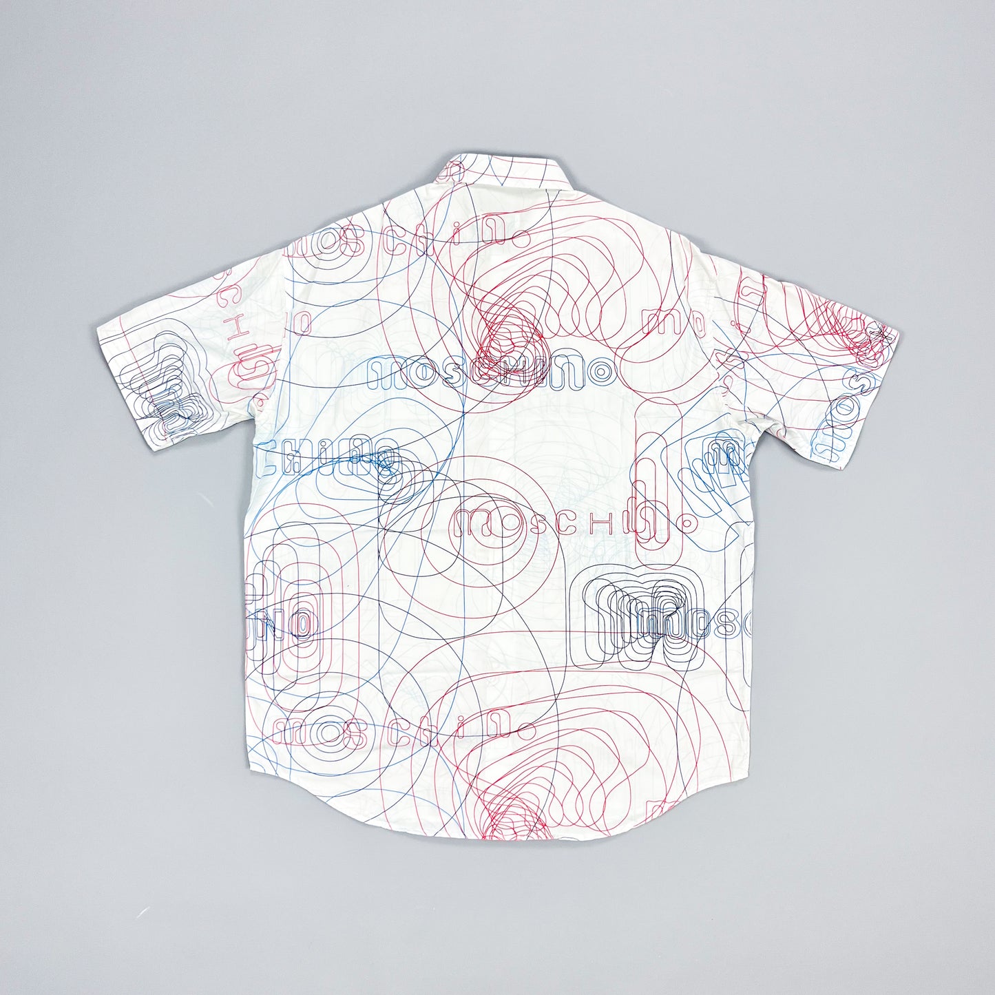 Moschino Jeans 'Millennium' Print Short Sleeve Shirt - Size: Large