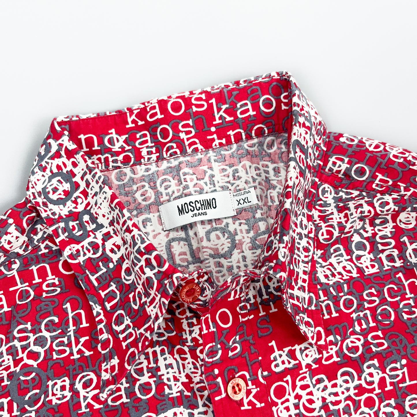 Moschino Jeans 'Kaos' Print Shirt - Size: XXL