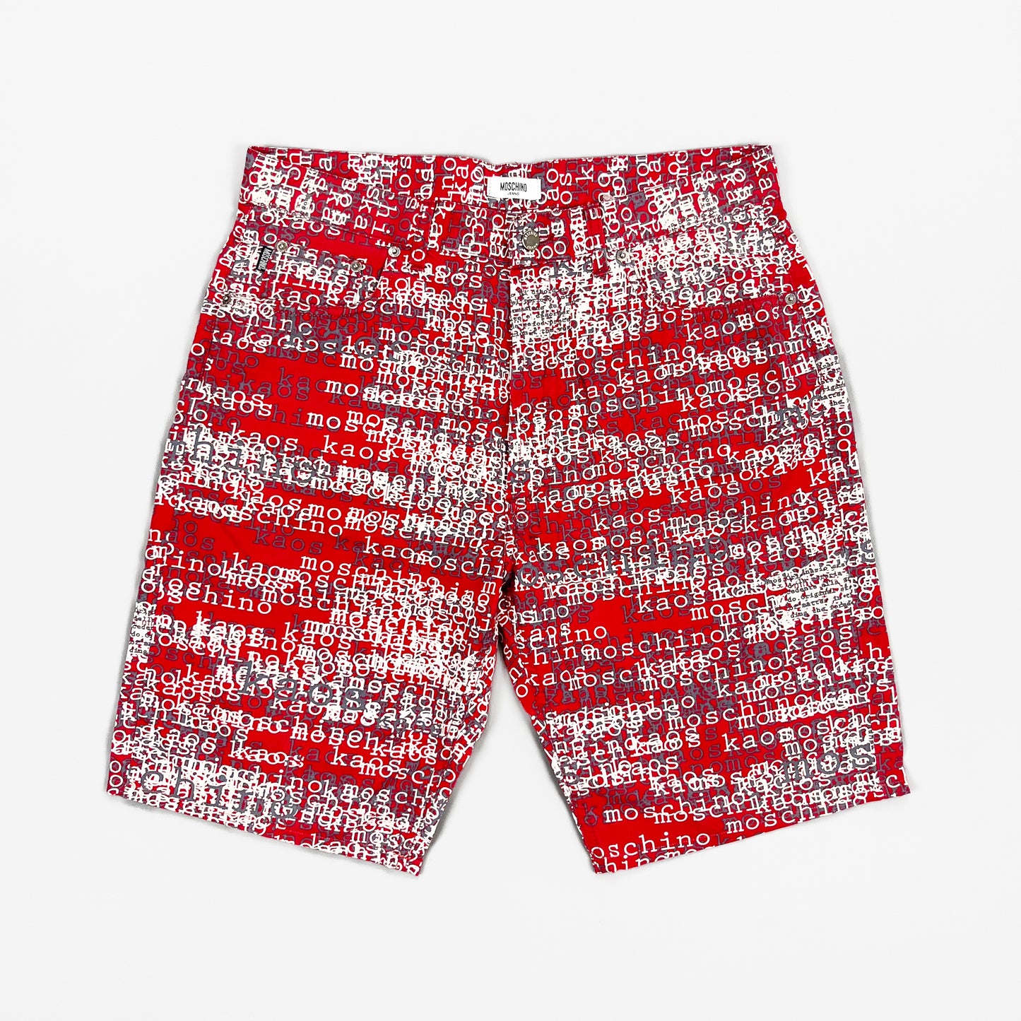 Moschino Jeans 'Kaos' Print Shorts Jorts - Size: 35"