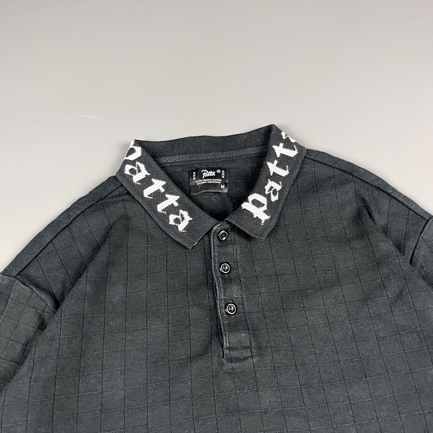 Patta Gothic Long Sleeve Polo Shirt - Size: Medium