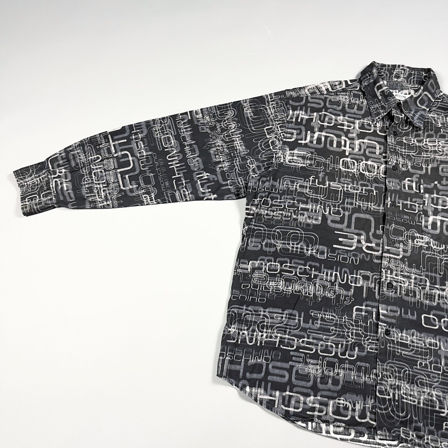 Moschino Jeans 'Future' Print Long Sleeve Shirt - Size: XL