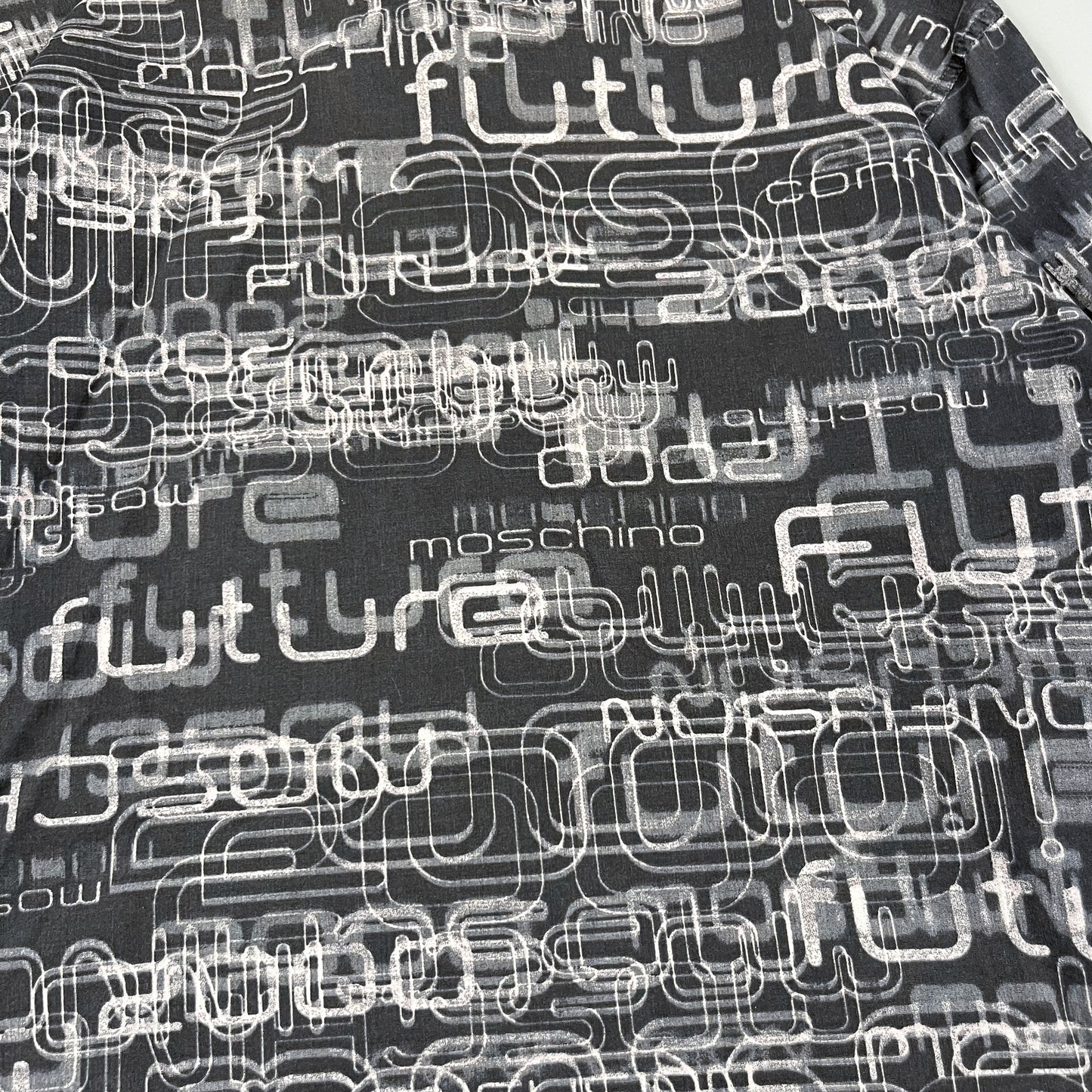 Moschino Jeans 'Future' Print Long Sleeve Shirt - Size: XL
