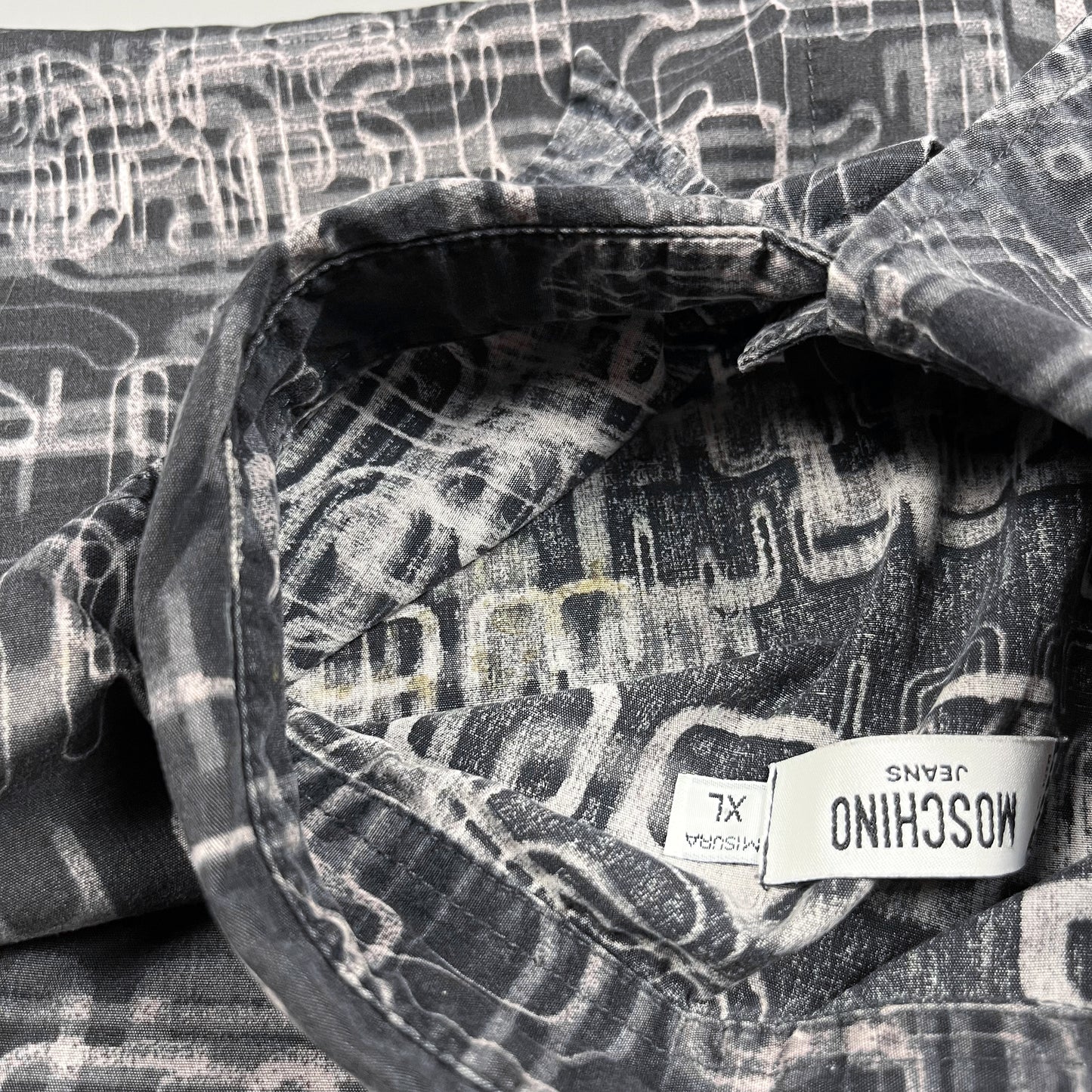 Moschino Jeans 'Future' Print Long Sleeve Shirt - Size: XL