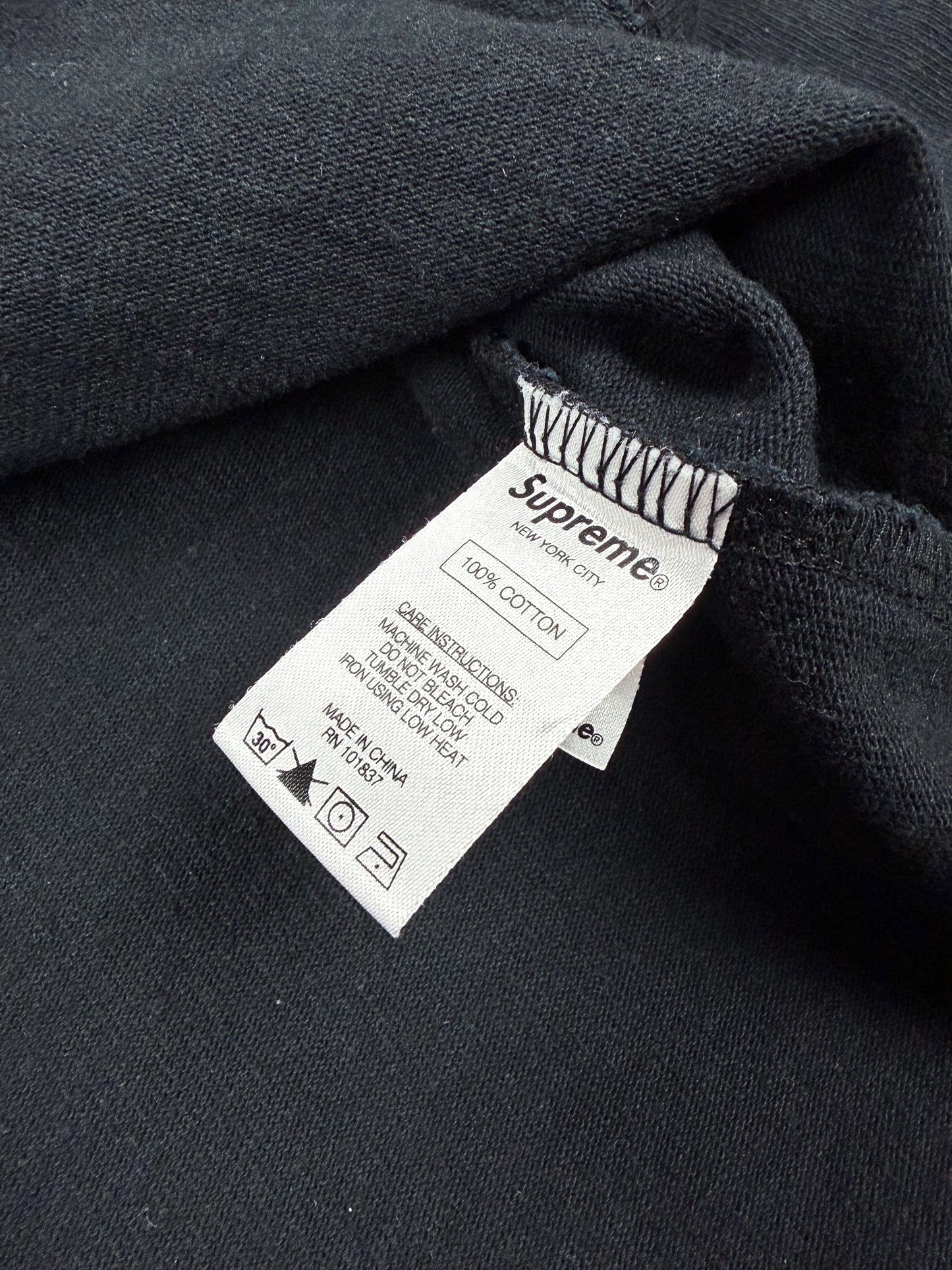 Supreme Box Logo Rugby Shirt - Black / White - Size: Medium