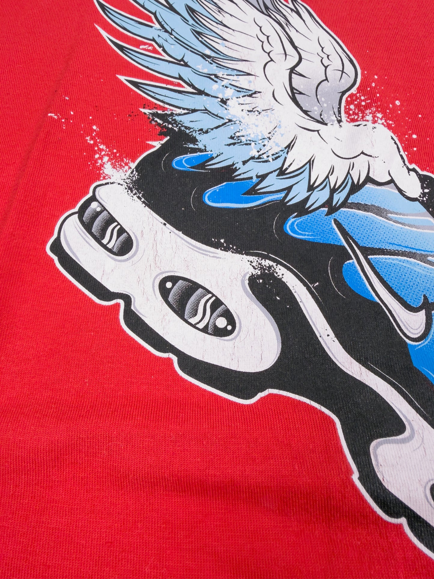 Nike Air Max Plus Tuned Tn Early 2000's Graphic Printed T-shirt - Red - Size: Small