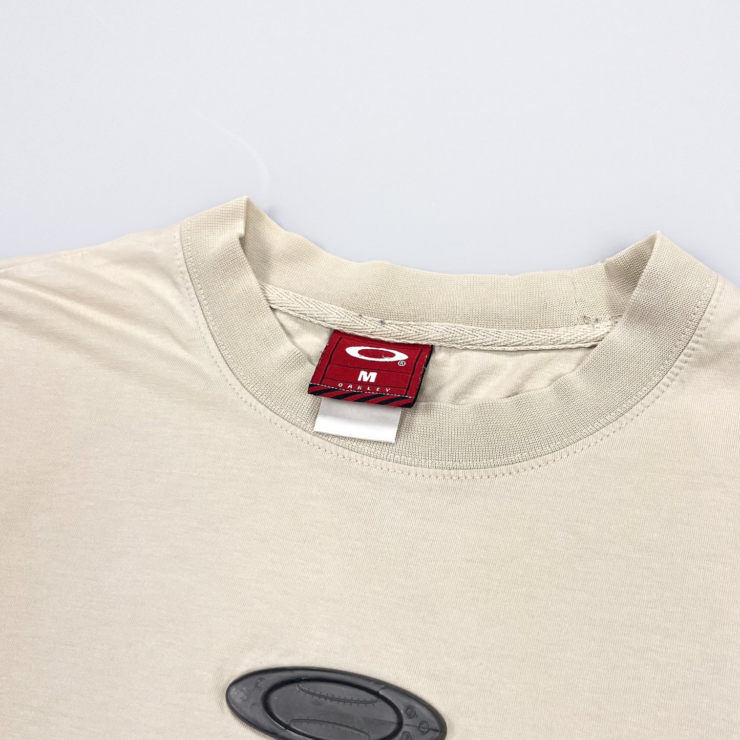 Oakley Software Early 2000's 3D Ellipse Beige T-shirt - Size: Medium