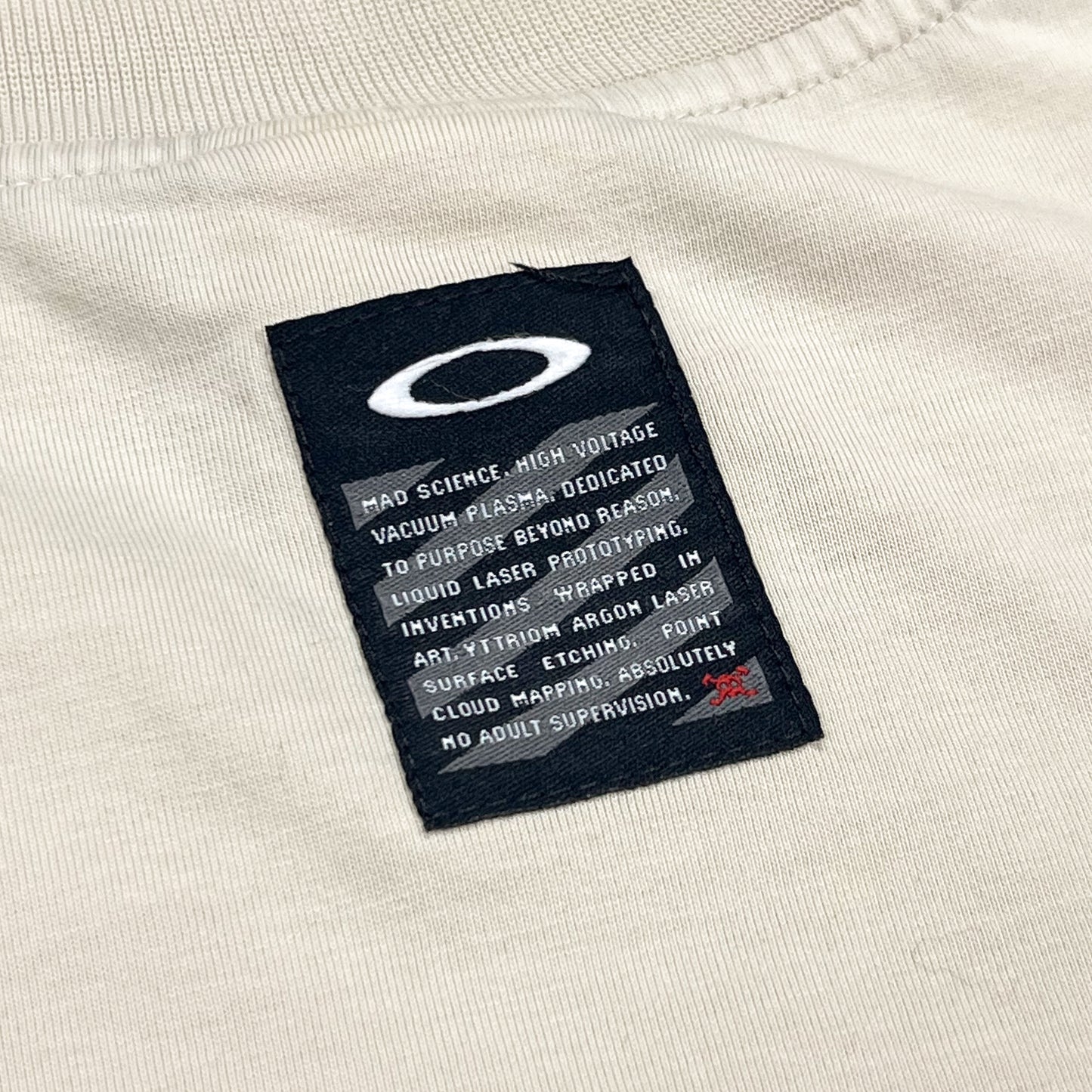 Oakley Software Early 2000's 3D Ellipse Beige T-shirt - Size: Medium