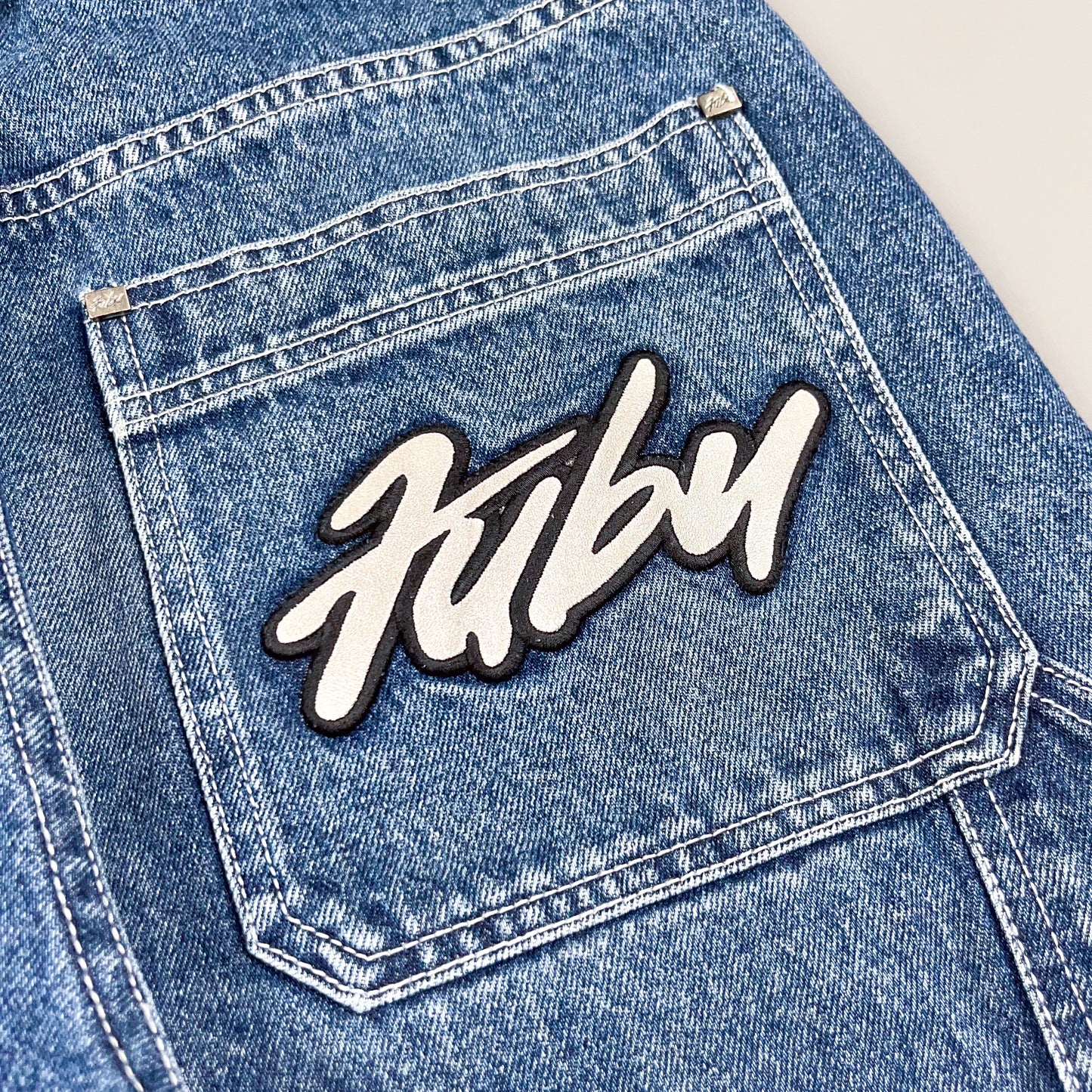 FUBU (For Us By Us) Reflective Carpenter Jeans - Size: 32"