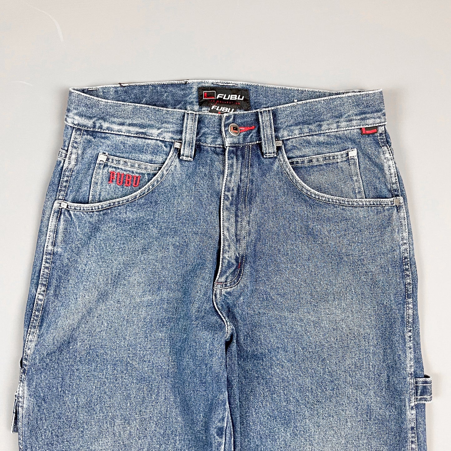 FUBU (For Us By Us) Reflective Carpenter Jeans - Size: 32"