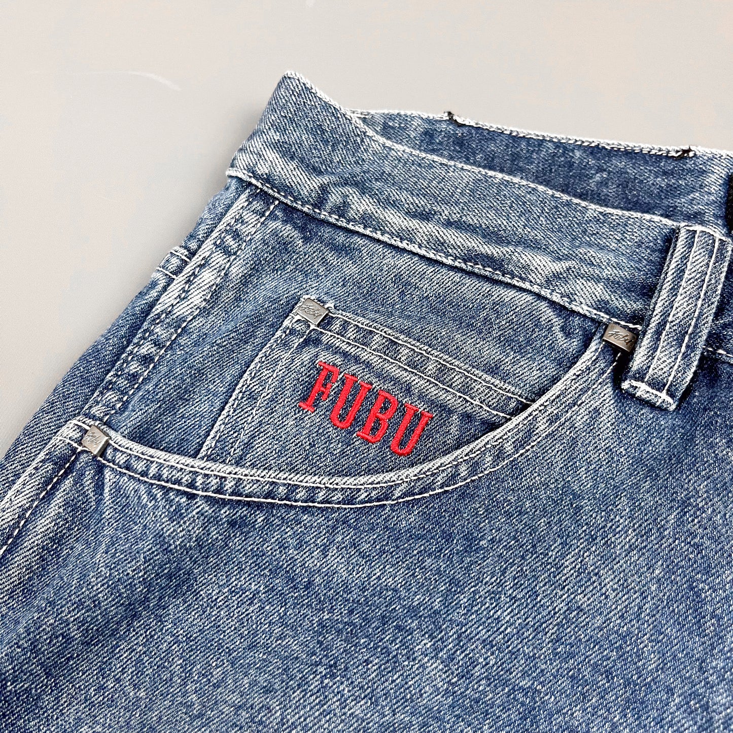FUBU (For Us By Us) Reflective Carpenter Jeans - Size: 32"