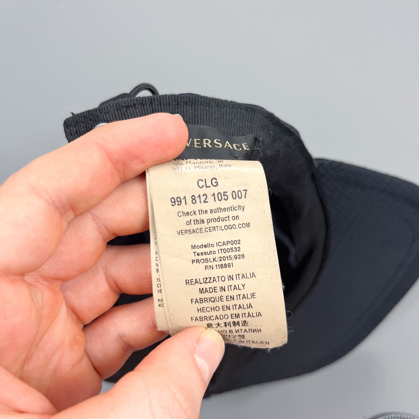 Versace Mesh Medusa Cap