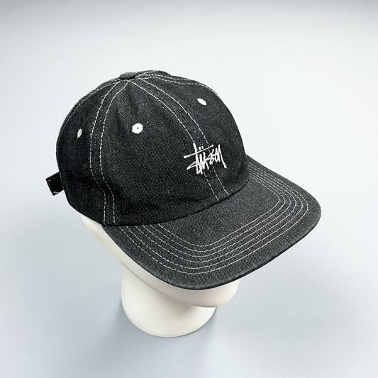 Stüssy Script Logo Contrast Stitching Denim Cap