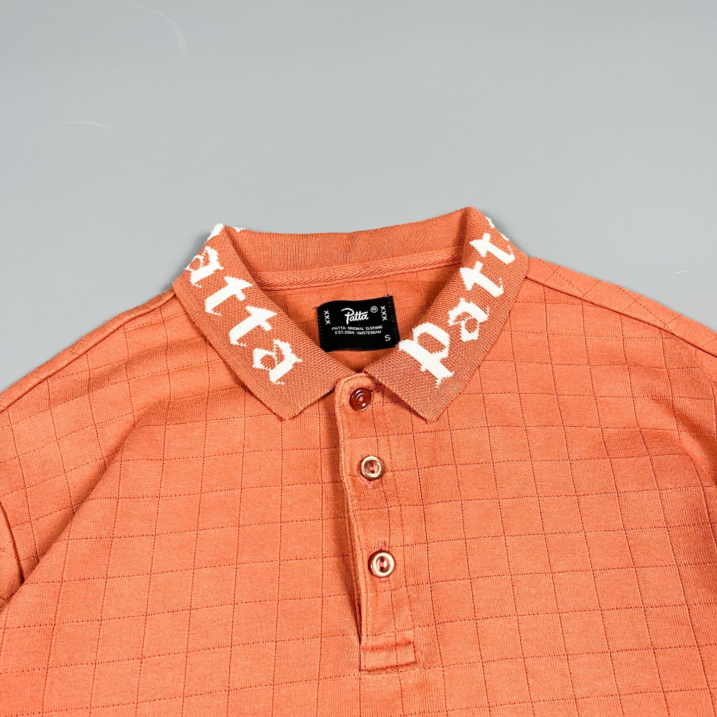 Patta Gothic Logo Long-sleeve Polo Shirt - Size: Small