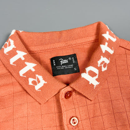 Patta Gothic Logo Long-sleeve Polo Shirt - Size: Small