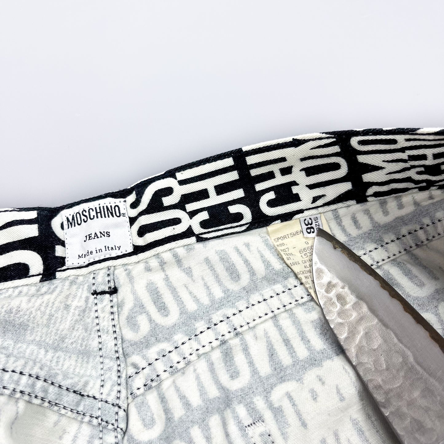 Moschino Jeans 'Crazy' Print Denim Jeans - Size: 36"