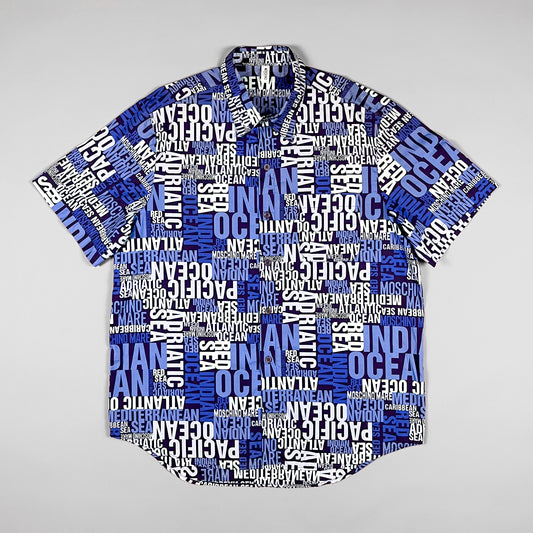 Moschino Mare 'Oceans' Short Sleeve Shirt - Size: XXL