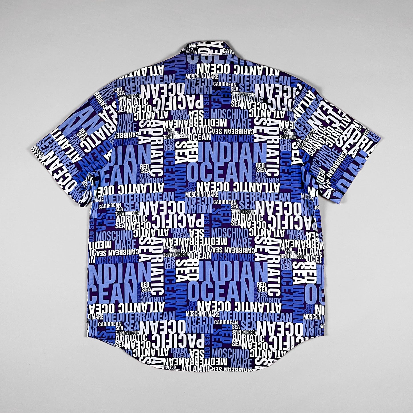 Moschino Mare 'Oceans' Short Sleeve Shirt - Size: XXL