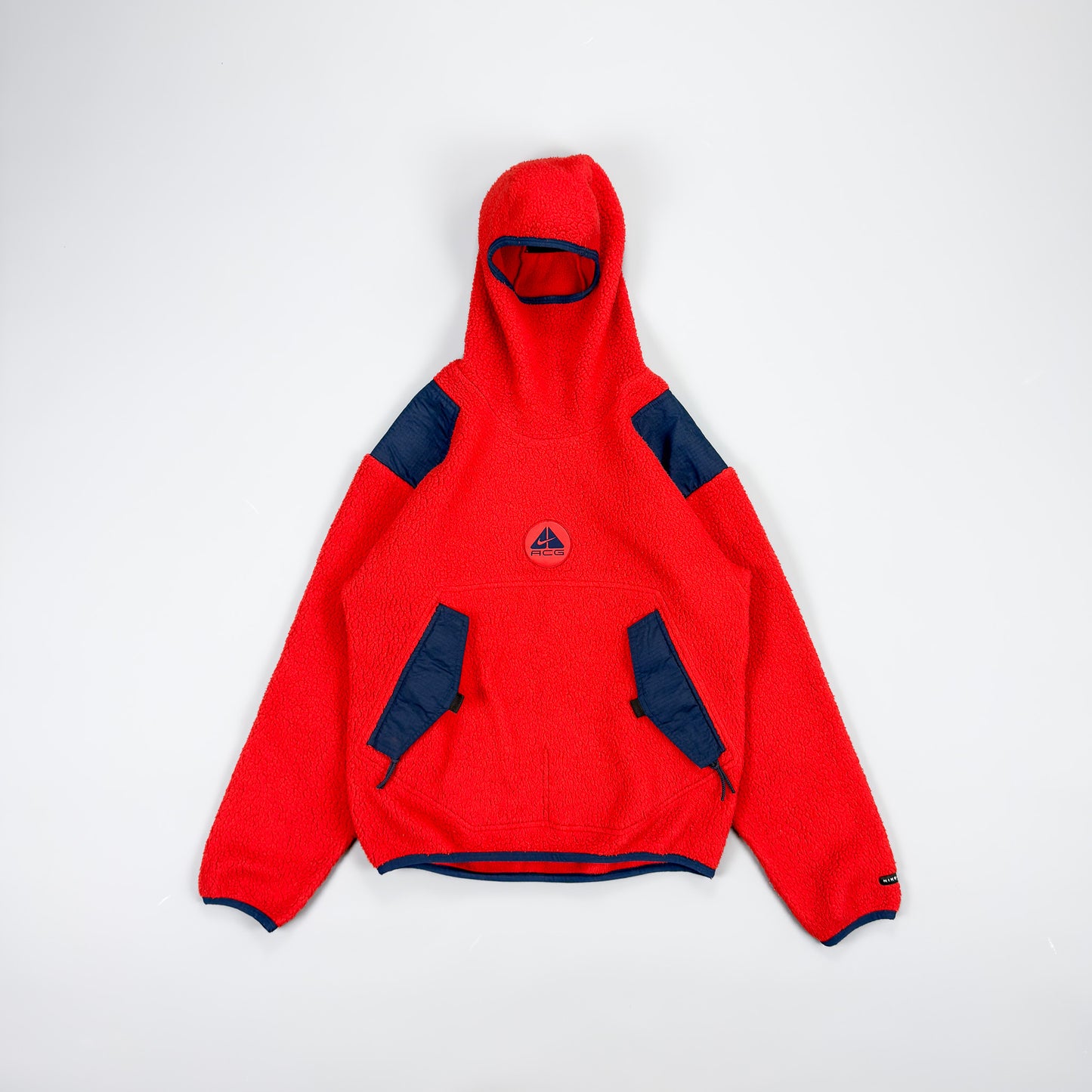 Nike ACG 1998 Sherpa Fleece Balaclava Hoodie Red & Navy - Size: Small/Medium