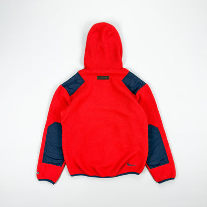 Nike ACG 1998 Sherpa Fleece Balaclava Hoodie Red & Navy - Size: Small/Medium