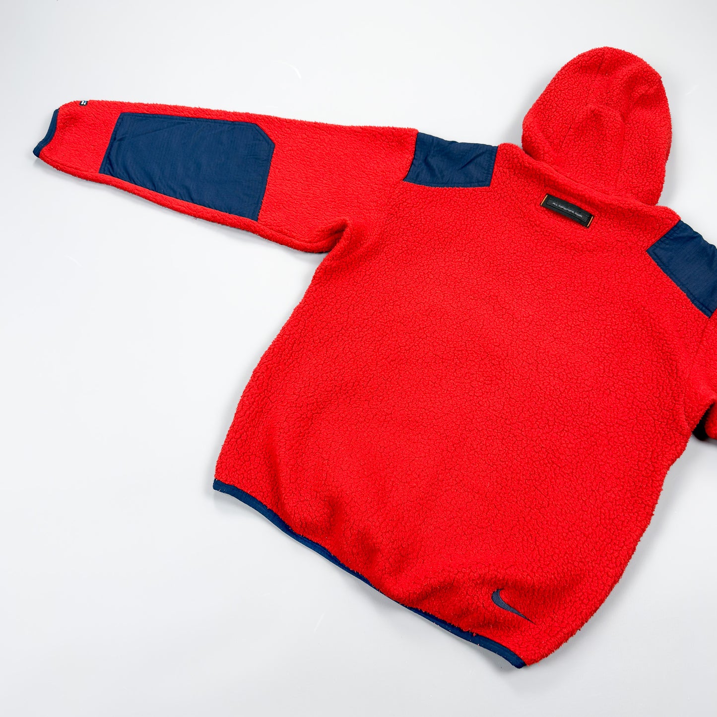 Nike ACG 1998 Sherpa Fleece Balaclava Hoodie Red & Navy - Size: Small/Medium