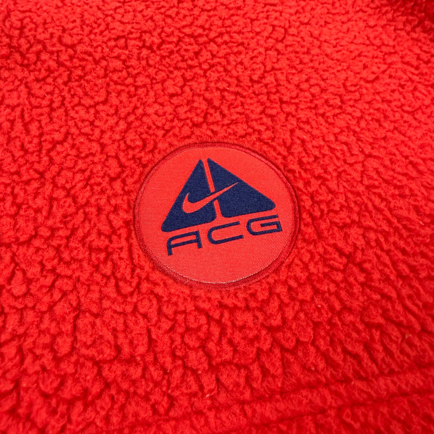 Nike ACG 1998 Sherpa Fleece Balaclava Hoodie Red & Navy - Size: Medium/Large