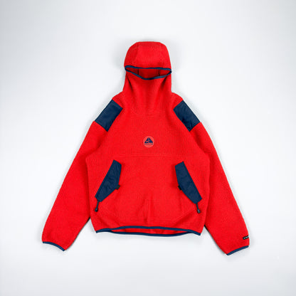 Nike ACG 1998 Sherpa Fleece Balaclava Hoodie Red & Navy - Size: Medium/Large